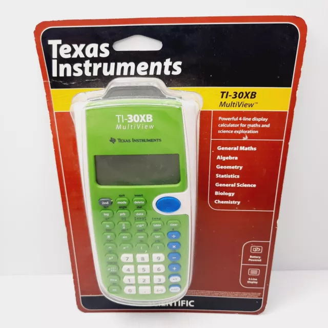 Texas Instruments TI-30XB MultiView Scientific Calculator Green Brand New