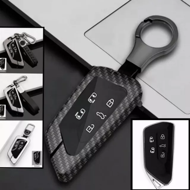 Zinc Alloy TPU Car Key Fob Case Cover For VW Golf 8 ID.3 ID.4 Seat Leon MK4 Mk8