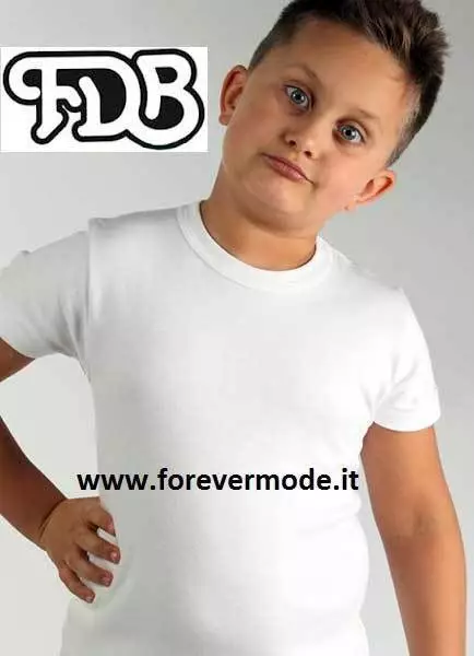 3 Camisetas de Niño FDB A Manga Corta En Cálido Jersey De Algodón Peinado / 032