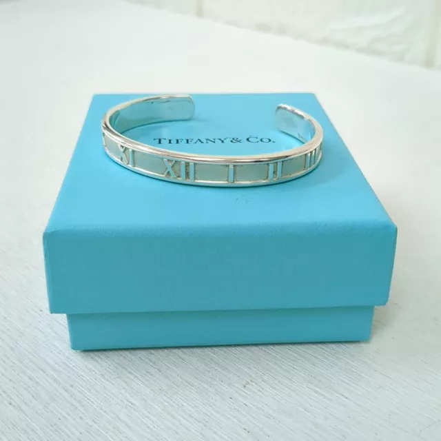 Tiffany & Co. SV925 Atlas bangle bracelet Silver 925 W/box Used from Japan