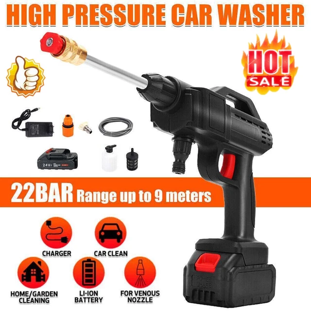 600W High Pressure Spray Water Gun Cordless Pressure Washer Portable Ca S7B3