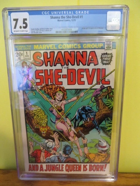 Shanna the She-Devil # 1 CGC 7.5 WP Origin & 1st app. of Shanna