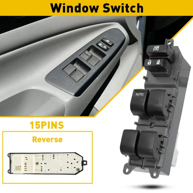 Left Driver Power Side Window Master Control Switch For 2007-2012 Toyota Camry