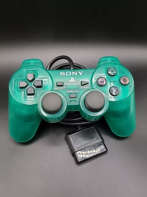 Official Sony PlayStation 2 PS2 Controller Emerald Green Clear SCPH-10010 OEM