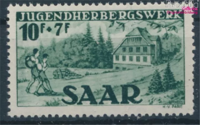 Briefmarken Saarland 1949 Mi 263II Type II, Unterbrechung unter S postfri (10214