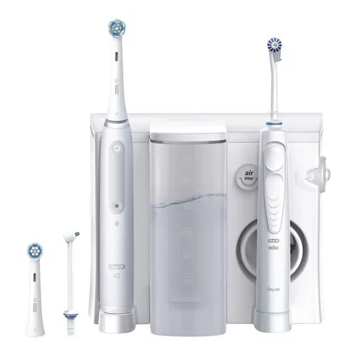 Kit idropulsore e spazzolino Oral B SERIES 4 Oral Health Center iO Whi