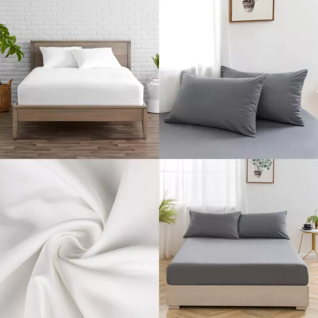 400Tc 600Tc Extra Deep Fitted Sheet 100% Egyptian Cotton Double King Bed Sheets