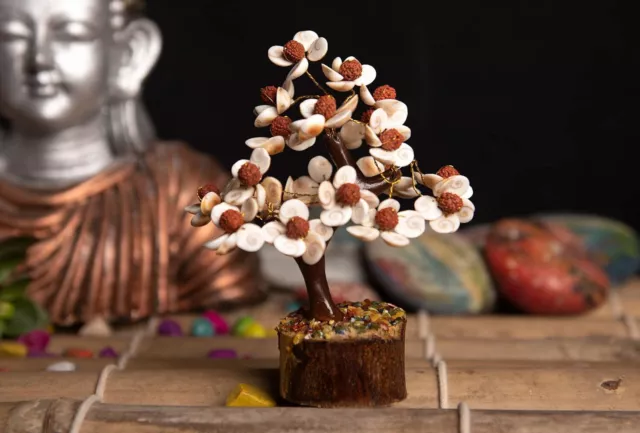 Natural Gomati Chakra Crystal Money Tree Bonsai Healing Stone Home Decor Gifts