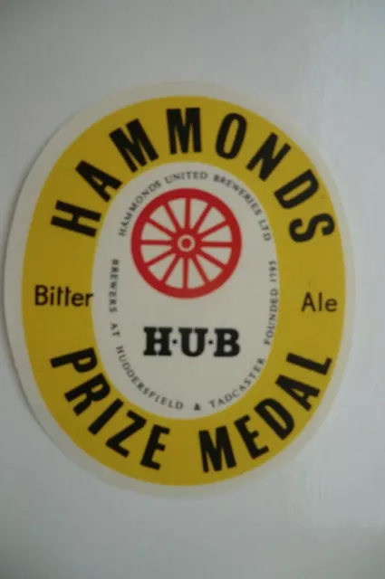 Mint Hammonds Huddersfield & Tadcaster Bitter Ale Brewery Beer Bottle Label