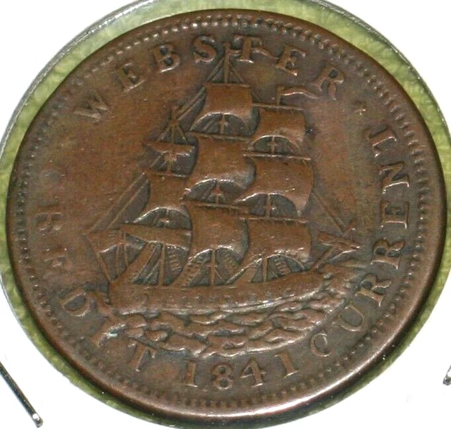 1841/1837 Hard Times Token - Van Buren Metallic Currency - L-62
