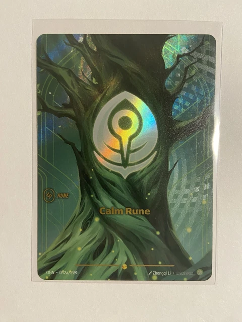 RIFTBOUND: LEAGUE OF Legends Origins English Ver. Calm Rune 042a Foil ...