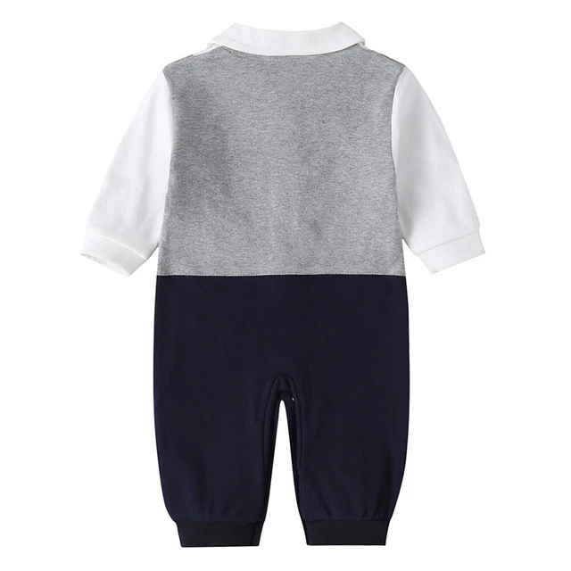 Abiti da gentiluomo neonati bambini maniche lunghe tute vestiti body 11