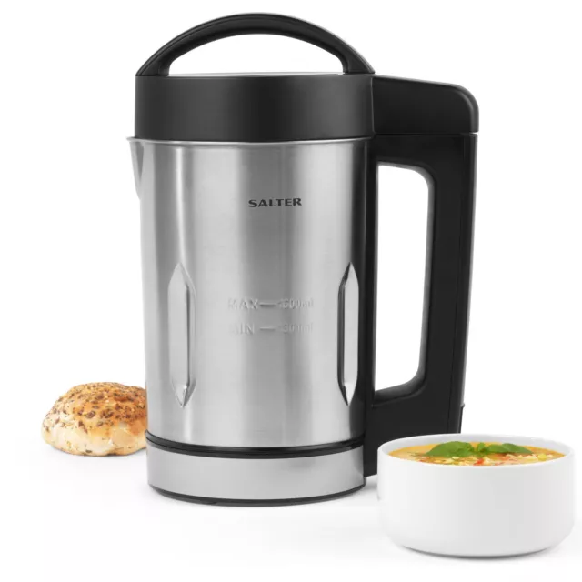 Salter Digital Soup Smoothie Maker 1.6L Stainless Steel Jug 5 Settings 900W