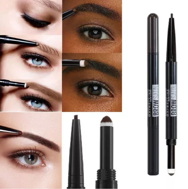 Maybelline BROW SATIN DUO 2 EN 1  Crayon à Sourcils + Poudre 05 Noir Brun