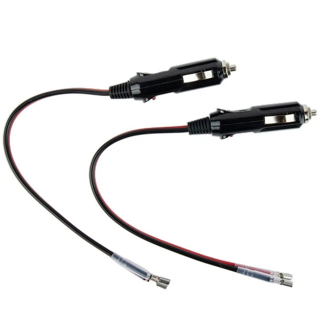 2X DC 12~24V Heavy Duty Male Plug Car Power Adapter Supply Cable Replace