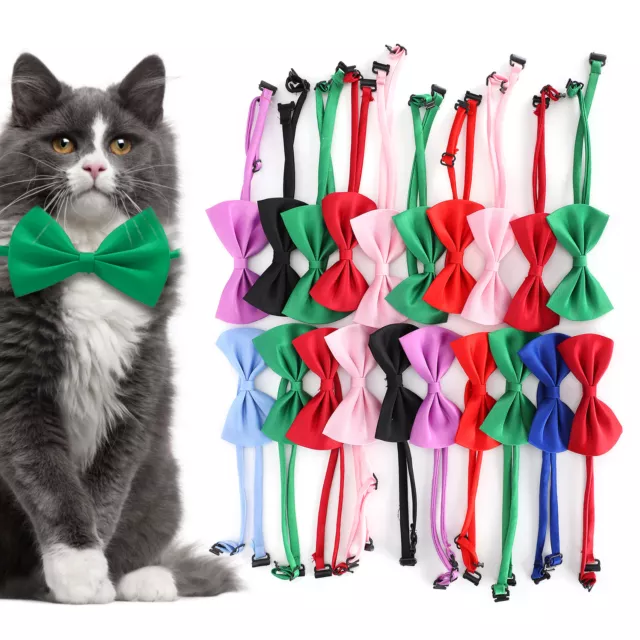 20Pcs Dog Cat Bow Tie Collier Necktie Bowknot Produits De Toilettage Pet Acc Qcs 3