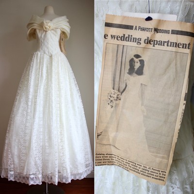 vintage jessica mcclintock gunne sax wedding dress 80s bridal Princess dress