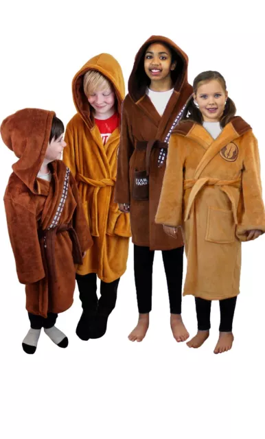 Abito Star Wars Unisex Bambini Jedi Chewbacca Novità Abito Avvolgente Abbigliamento Da Novità Nightwear 3