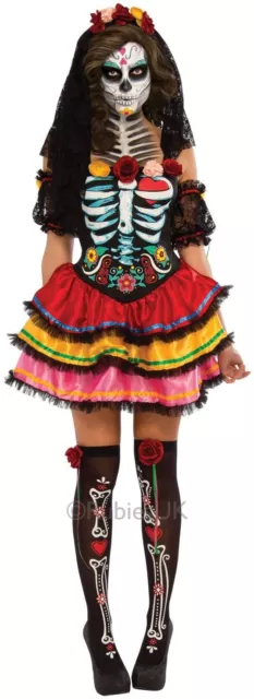 Rubie's Official Day of the Dead Senorita Ladies Fancy Dress Halloween Skeleton 2