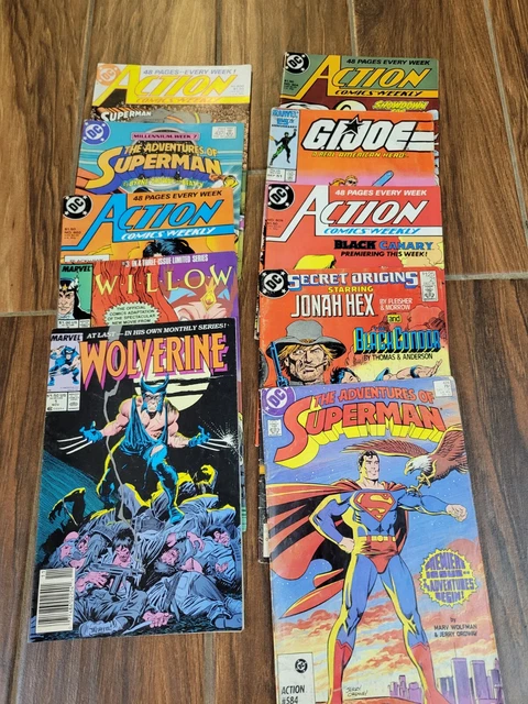 Vintage Comic Book Lot Of 10 Various (See Description) Marvel DC Lot M