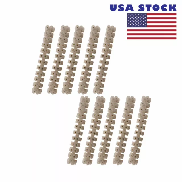 10x 5A 12 way Barrier Screw Terminal Block Wire Dual Connector Strip US Stock