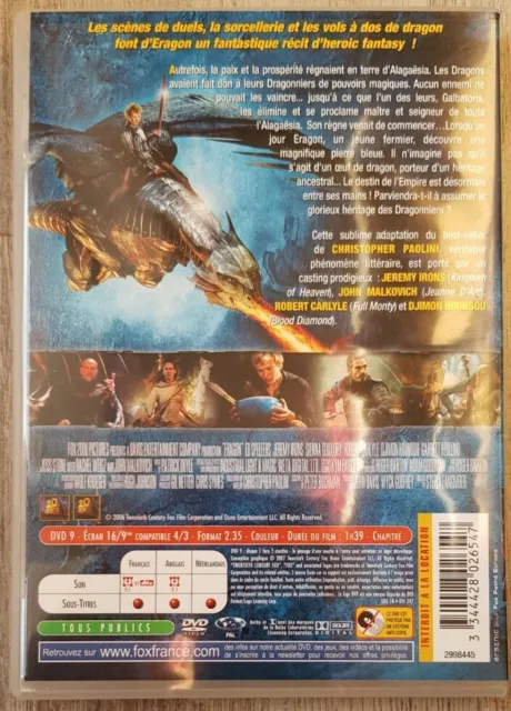 Eragon DVD VERSION FRANCAISE. OFFRE 2=3 2