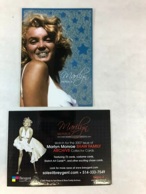 CHEAP PROMO CARD: MARILYN MONROE SHAW FAMILY ARCHIVE Breygent 2007 PROMO-2