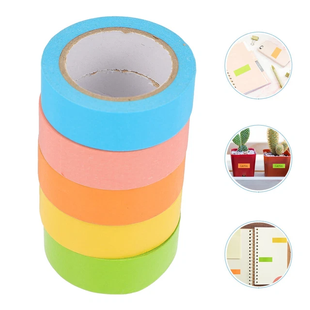 5 Rolls Art Craft Washi Tape Decal Homemade Stickers Japanese Scrapbook Natural