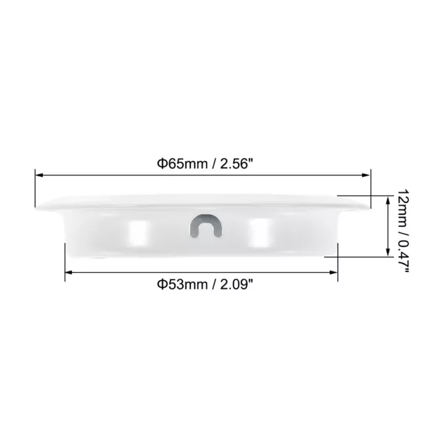 Bouches 2.09" Trou Cercle Air pour Cuisine Cabinet Boîte à Chaussure Paquet 5 2