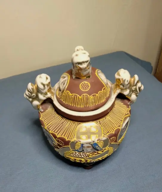 Genuine Samurai China Hand Painted Infuser Tripod Pot