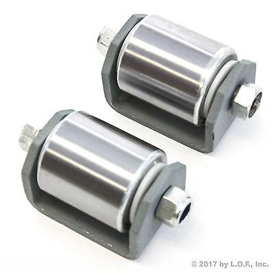 2 Weld On Heavy Duty Steel Micro Mini 2" Roller for Trailers with Grease Fitting