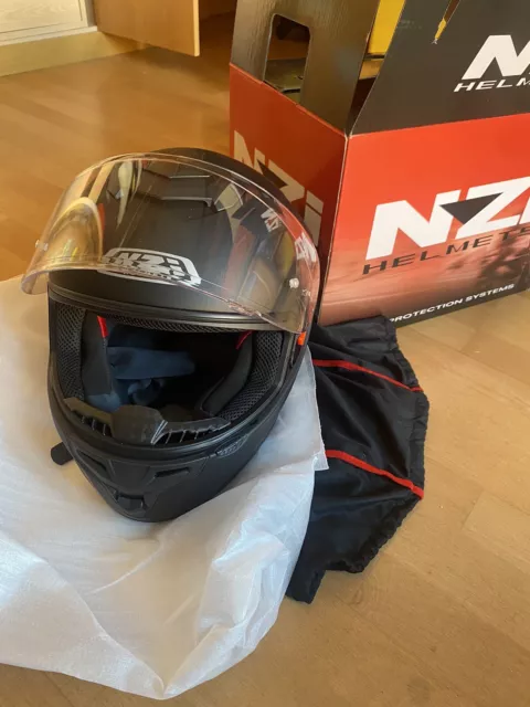 Casco de moto integral NZI TRENDY Negro Mate para carretera