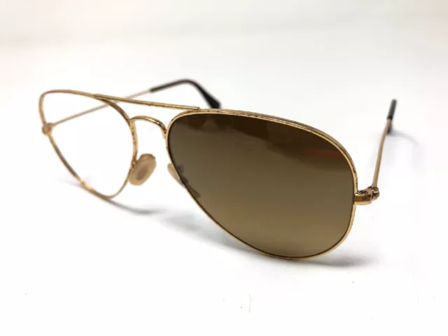 RAY BAN RB3025 AVIATOR L 001/M2 Sunglasses Frame Italy 58-14mm Gold Wrap EO91