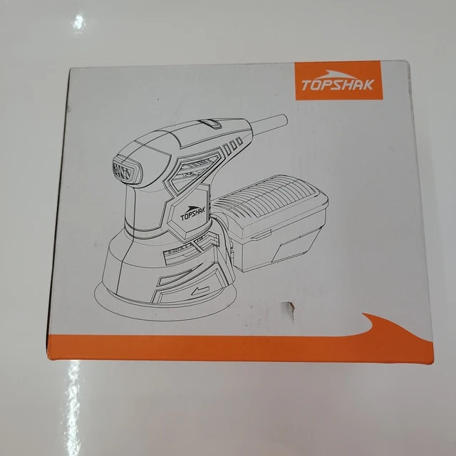 Lijadora orbital aleatoria con motor eléctrico TOPSHAK 350W 6 velocidades variables recolección de polvo