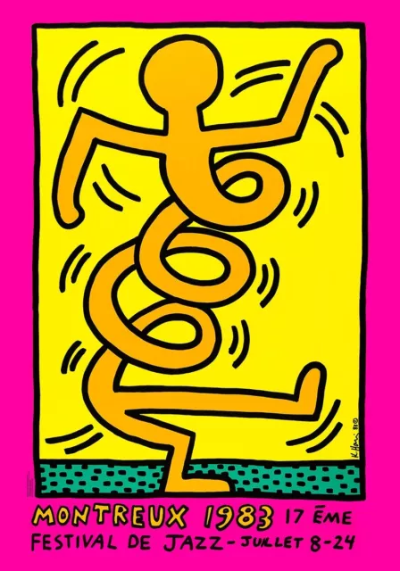 Keith Haring Montreux Jazz Festival Dreierset Original Vintage Poster