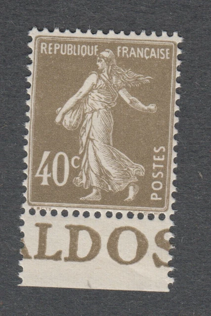 Timbre France Semeuse N°199 Avec Bandelette Pub Le Coq - Oblitération Main
