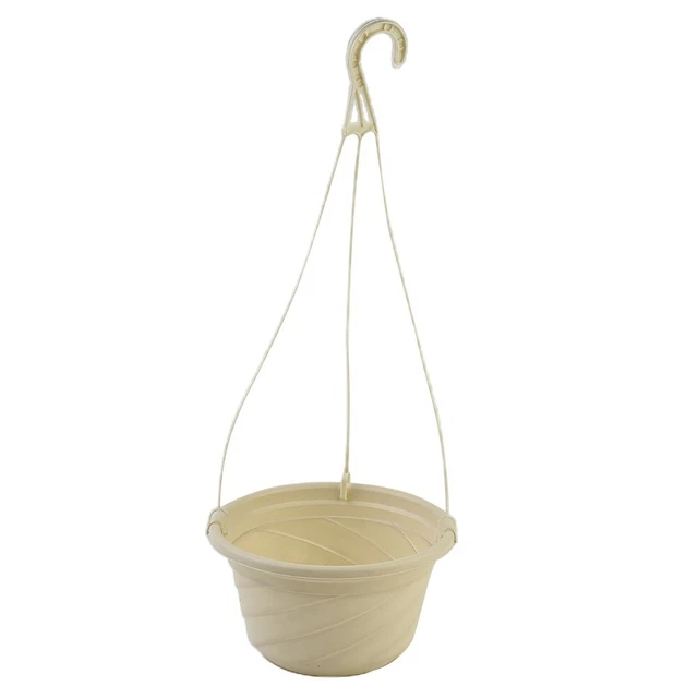 Garden Mile Panier Suspendu Rotin 35,6 Cm Pré-doublé – Jardinière Extérieur Résistante Aux Intempéries