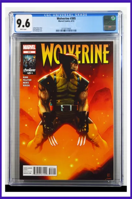 Wolverine #305 CGC Graded 9.6 Marvel June 2012 White Pages Comic Book.