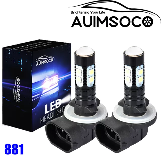 2x 880 881 LED Bulbs Fog Driving Light Conversion Kit White 6000K 50W High Power