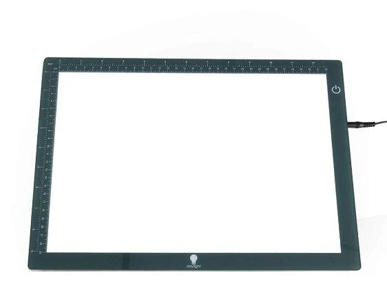 Table Lumineuse A4 36x27 Cm - 3 Niveaux De Luminosité - Pour Dessin, Diamant Painting, Calque - Avec Support Et Clips