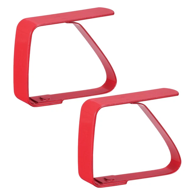 Tablecloth Clips 50mm x 40mm 420 Stainless Steel Table Cloth Holder Red 2 Pcs