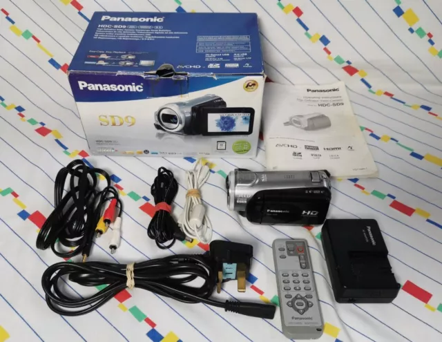 Panasonic HDC-SD9 Camcorder Boxed 3CCD SDHC Card HD Digital Video Camera