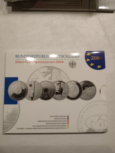 10 Euro Gedenkmünzenset 2004 Spiegelglanz/Polierte Platte