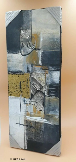 Quadro Astratto Decorazione Parete Dipinto a Mano Bali Colorato Fine Art Abitare