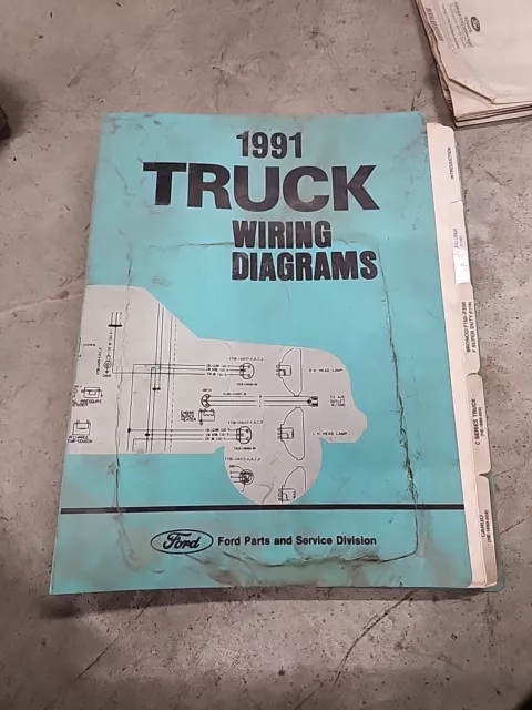 1991 FORD TRUCK WIRING DIAGRAMS MANUAL BINDER f series econoline