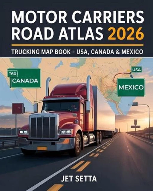 MOTOR CARRIERS ROAD Atlas 2026 Trucking Map Book For North America Motor Carriers Road Atlas 2026 Trucking Map Book.webp