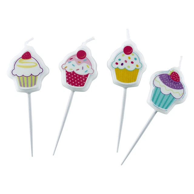 Figure muffin candele torte mini torte decorazione minikerze 4 pz cupcake