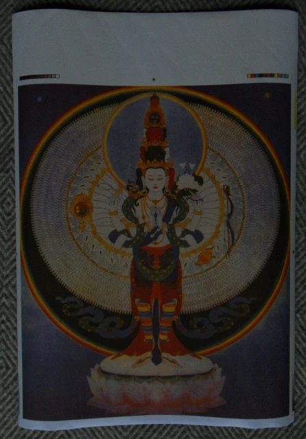 Thangka-bild 1000 armiger Avalokitesvara Chenresi Tibet, Buddhismus, Dharma