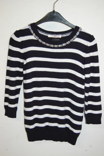 Pull Femme Cache Cache Brodé - Taille 36, Motif Pieuvre, Couleur Gris, Très Bon état Occasion