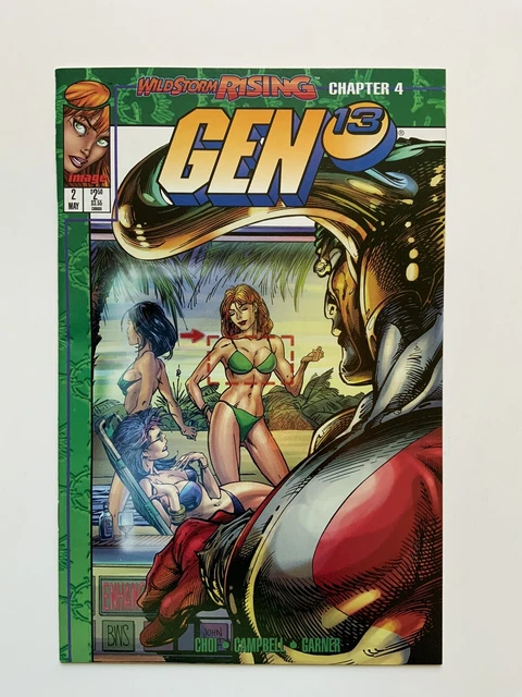 GEN 13 Comic Issue 2 1995  Image Comics First print NM Includes Cards